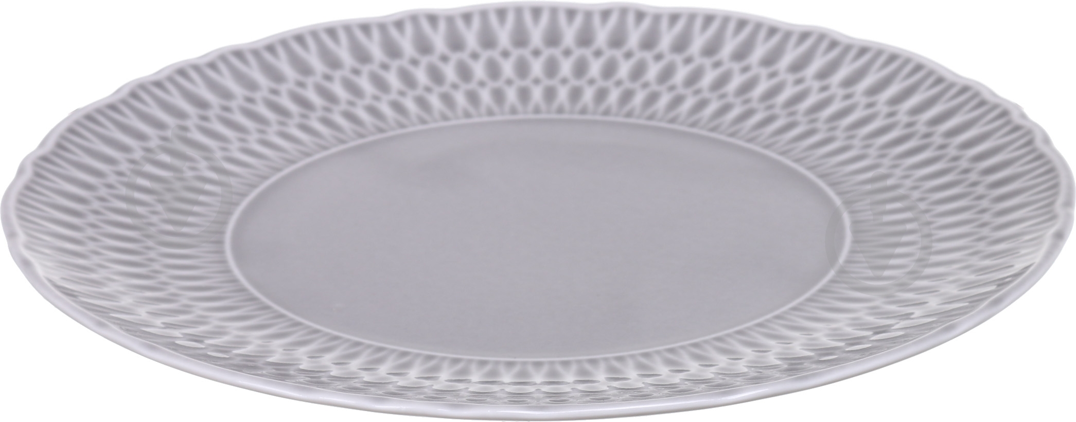 Тарелка обеденная Cmielow Sofia 21 см фарфоровая серая - фото 2