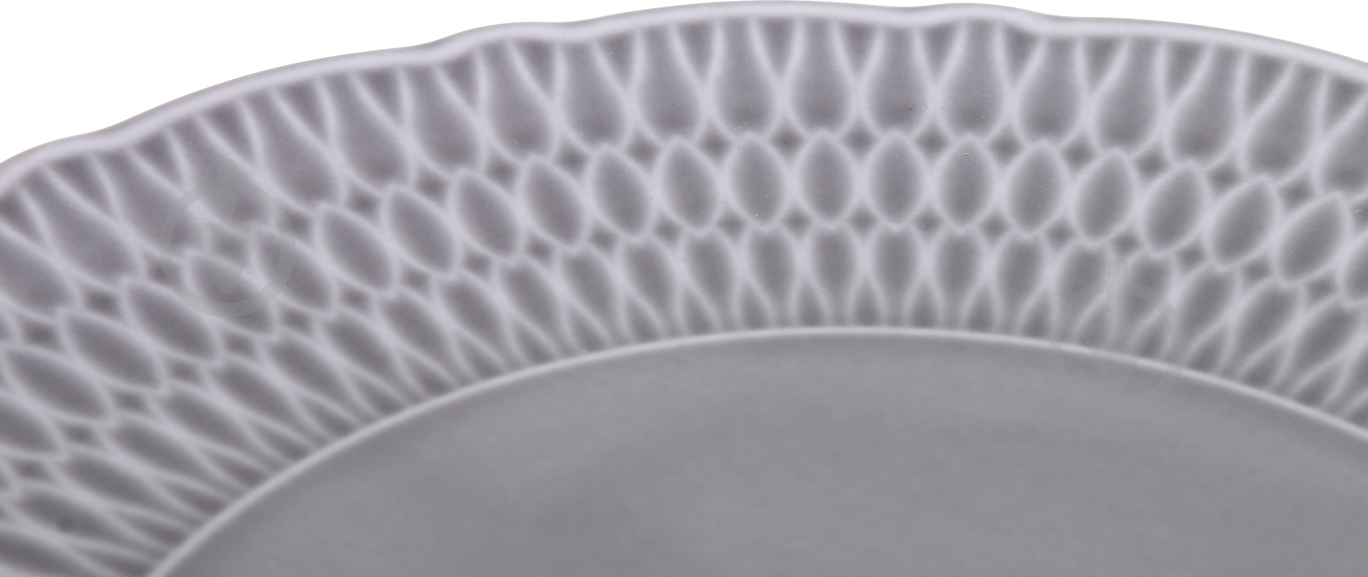 Тарелка обеденная Cmielow Sofia 21 см фарфоровая серая - фото 3