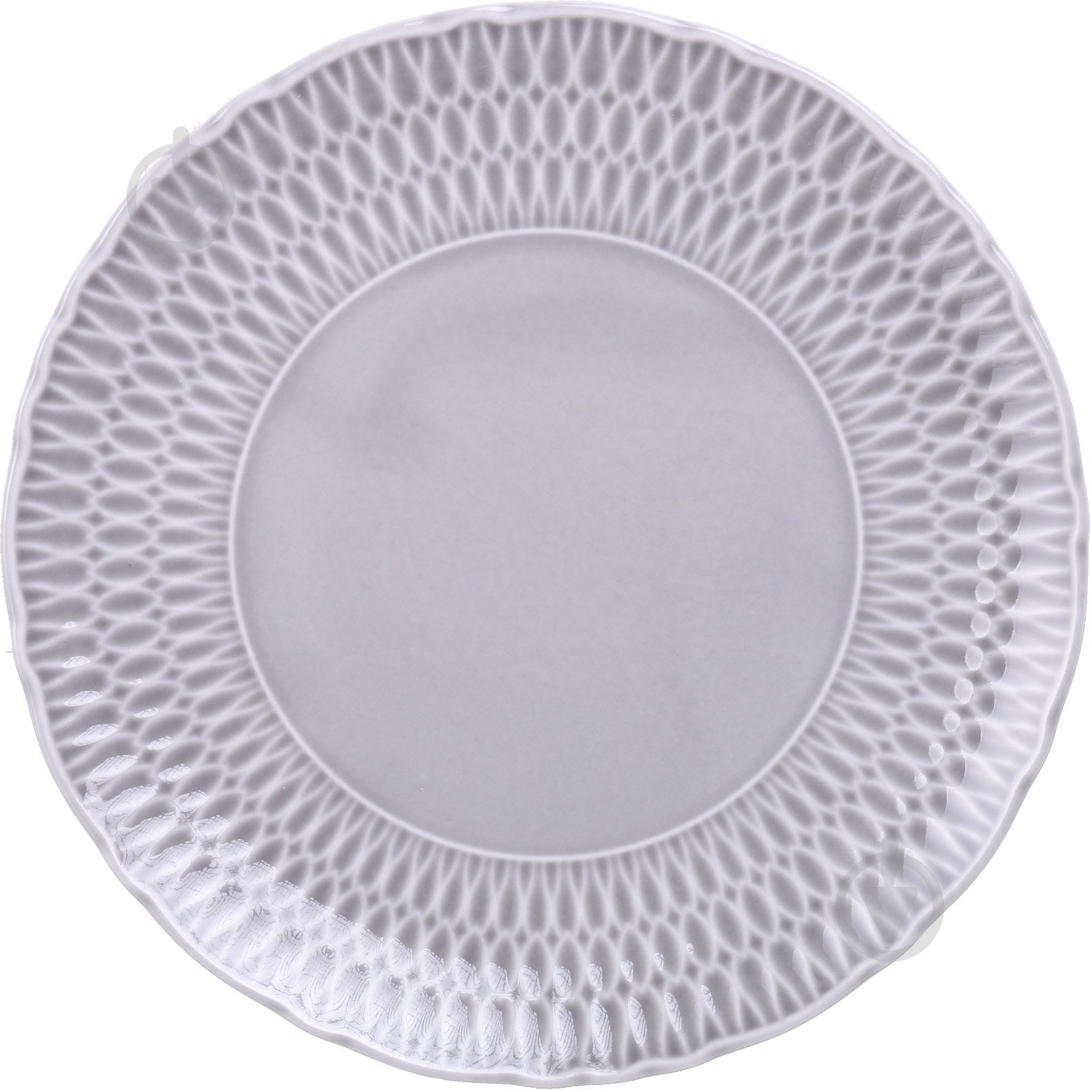 Тарелка обеденная Cmielow Sofia 21 см фарфоровая серая - фото 1