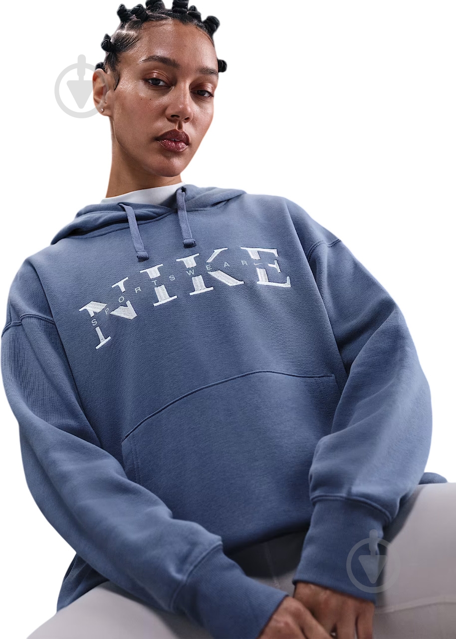 Джемпер Nike W NSW PHNX FLC PO Hood GLS IH4054-433 р.XL синий - фото 6 Джемпер Nike W NSW PHNX FLC PO Hood GLS IH4054-433 р.XL синий - фото 6