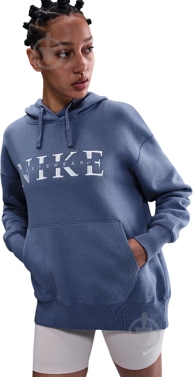 Джемпер Nike W NSW PHNX FLC PO Hood GLS IH4054-433 р.XS синий - фото 4 Джемпер Nike W NSW PHNX FLC PO Hood GLS IH4054-433 р.XS синий - фото 4