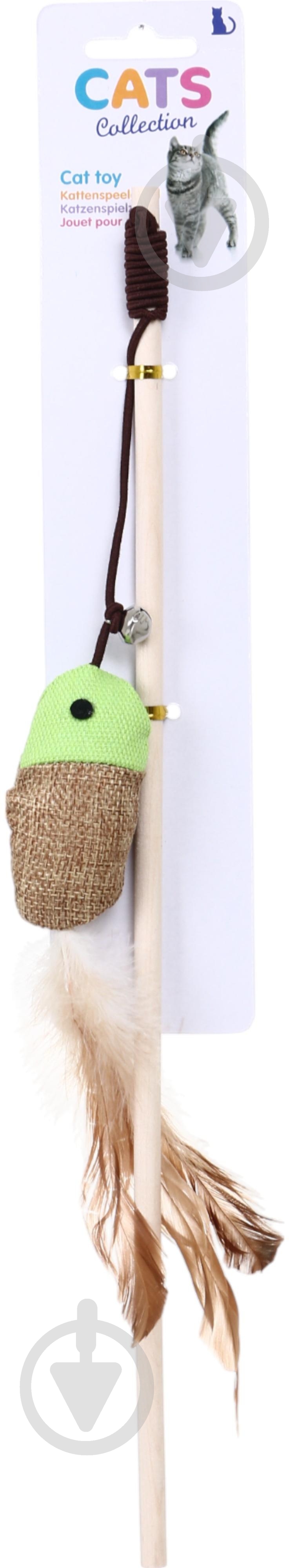 Дражнилка для котів 40 см різнокольоровий (491001560) - фото 4 Дражнилка для котів 40 см різнокольоровий (491001560) - фото 4