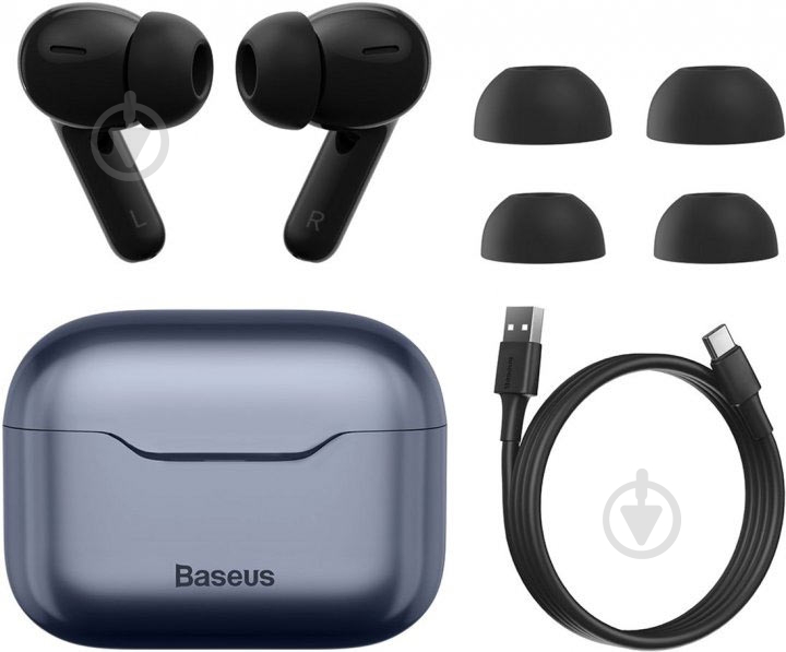 Bluetooth-гарнитура BASEUS Simu ANC S1 Pro Tarnish black (NGS1P-0A) - фото 5 Bluetooth-гарнитура BASEUS Simu ANC S1 Pro Tarnish black (NGS1P-0A) - фото 5