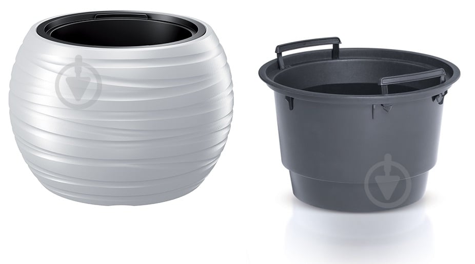 Горшок для цветов Prosperplast MAZE 396х260 мм круглый 25 л белый - фото 1