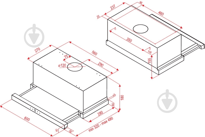 Витяжка Perfelli TLS 6632 W LED - фото 7