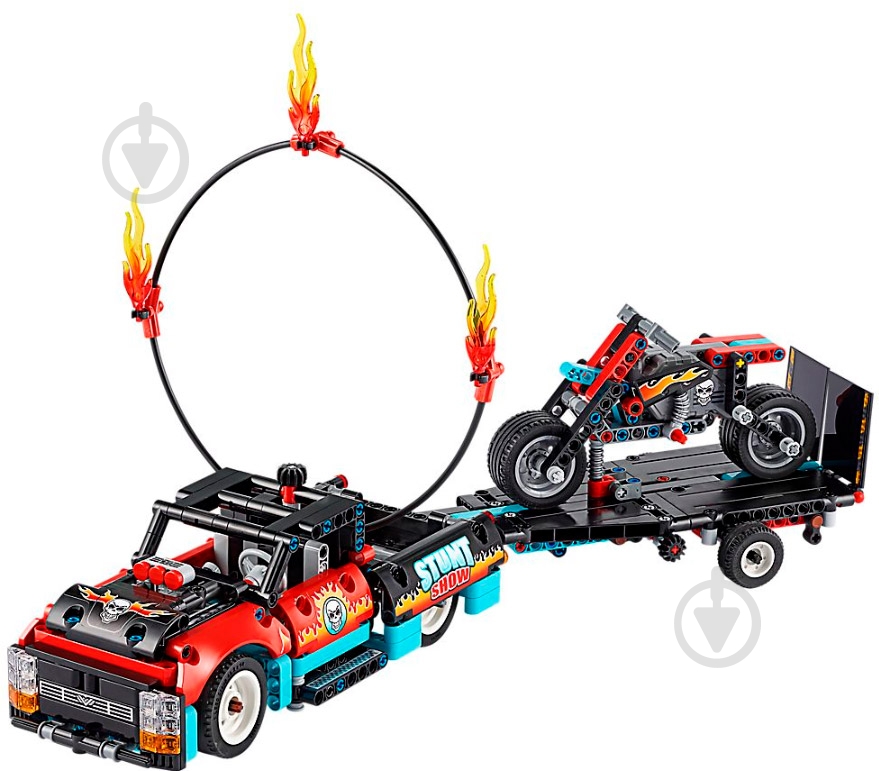 Конструктор LEGO Technic Каскадерский грузовик и мотоцикл 42106 - фото 16