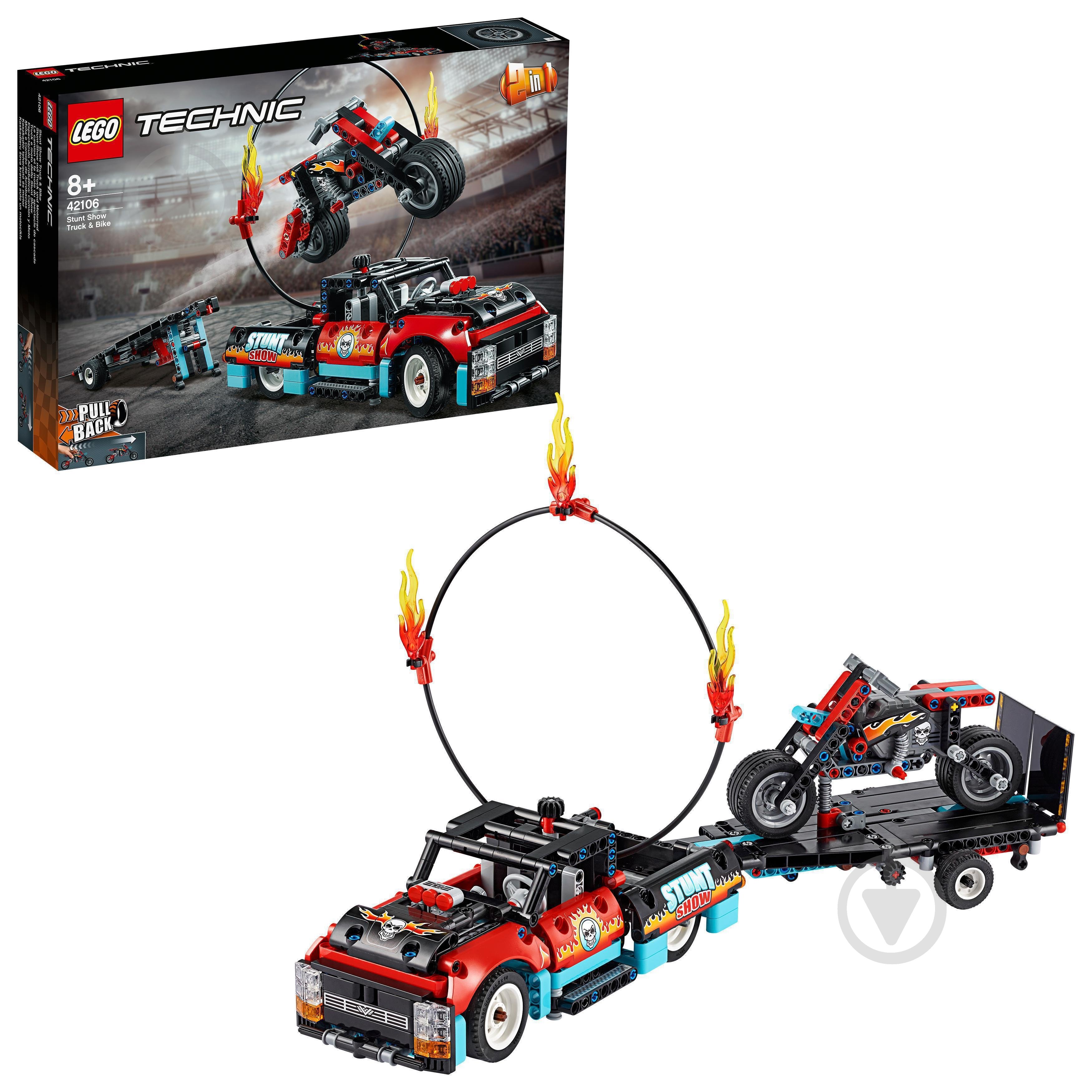 Конструктор LEGO Technic Каскадерский грузовик и мотоцикл 42106 - фото 2