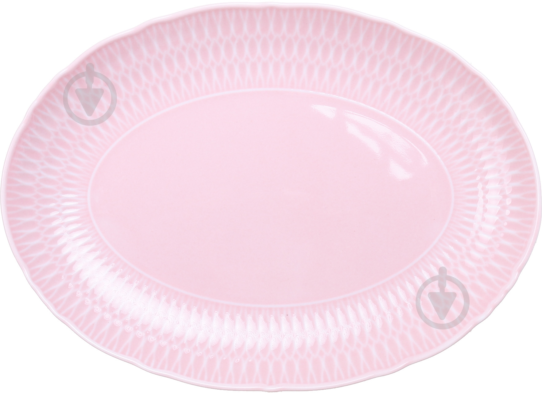 Блюдо овальное Cmielow Sofia 24 см рожеве - фото 2