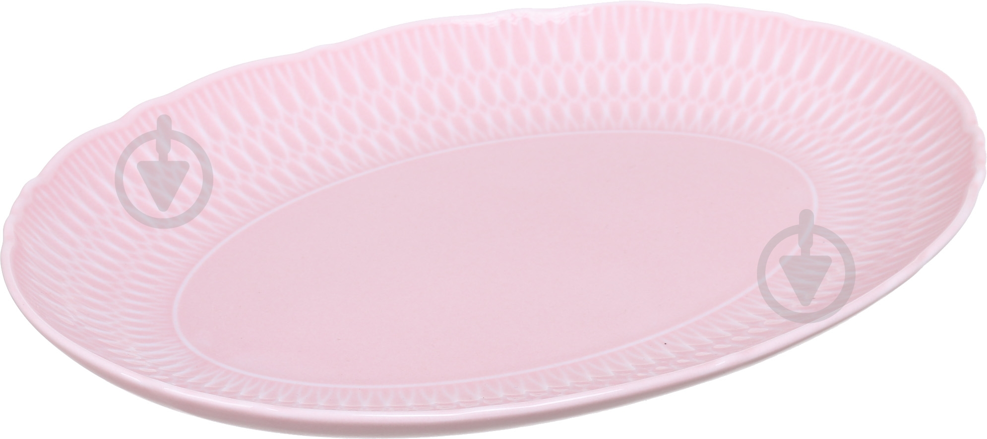 Блюдо овальное Cmielow Sofia 24 см рожеве - фото 1