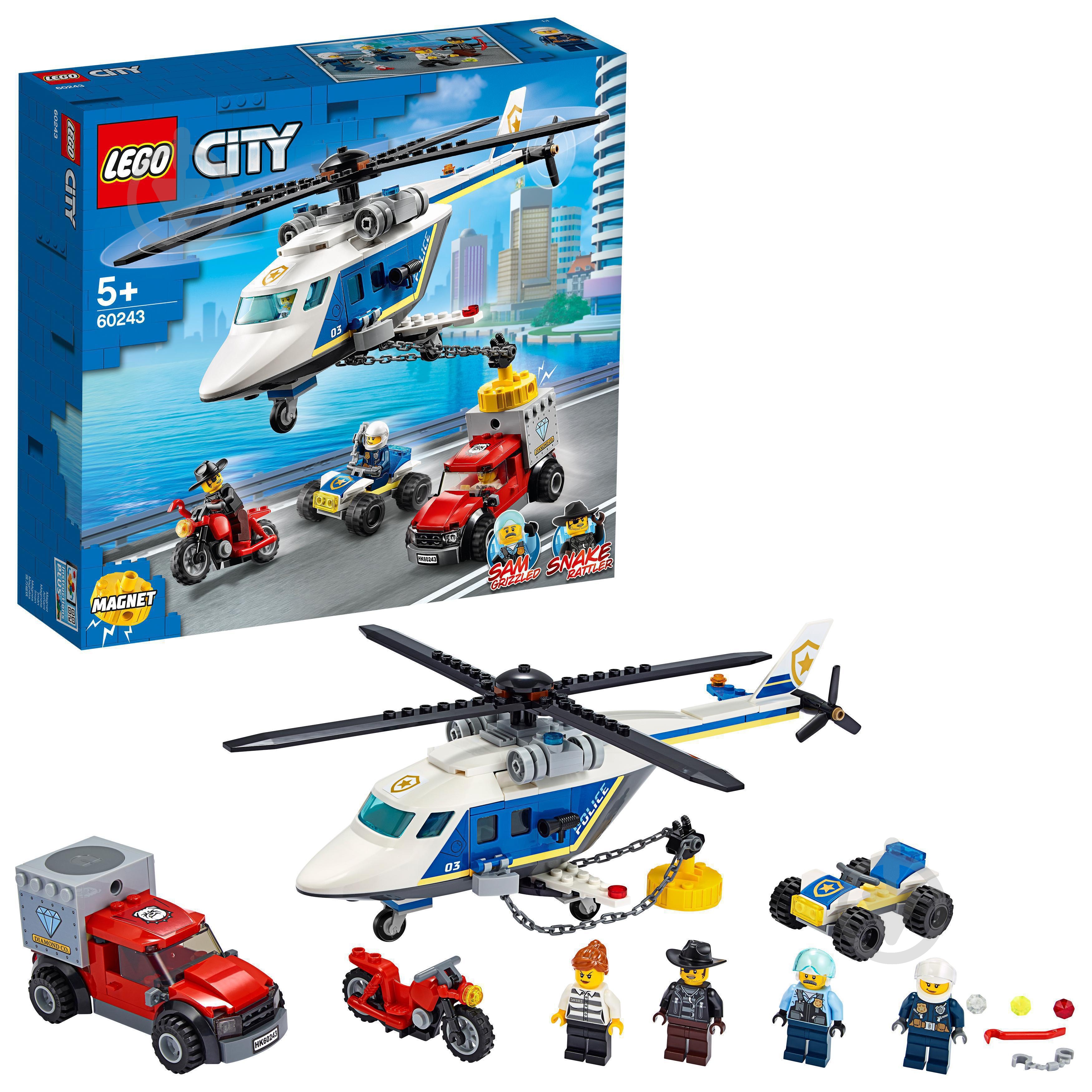 Конструктор LEGO City Погоня на полицейском вертолете 60243 - фото 12 Конструктор LEGO City Погоня на полицейском вертолете 60243 - фото 12