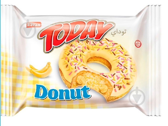 Пончик Elvan Today Donut банан 50 г - фото 1