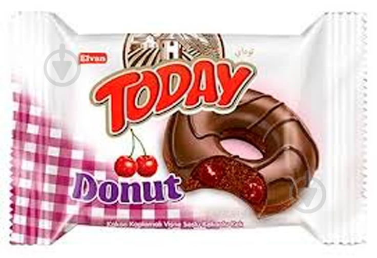 Пончик Elvan Today Donut вишня 50 г - фото 1 Пончик Elvan Today Donut вишня 50 г - фото 1