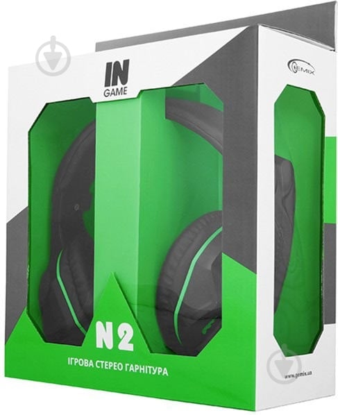 Наушники Gemix N2 LED black/green (04300105) - фото 5