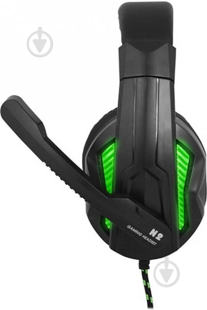 Наушники Gemix N2 LED black/green (04300105) - фото 2