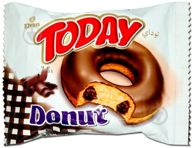 Пончик Elvan Today Donut какао 50 г - фото 1 Пончик Elvan Today Donut какао 50 г - фото 1