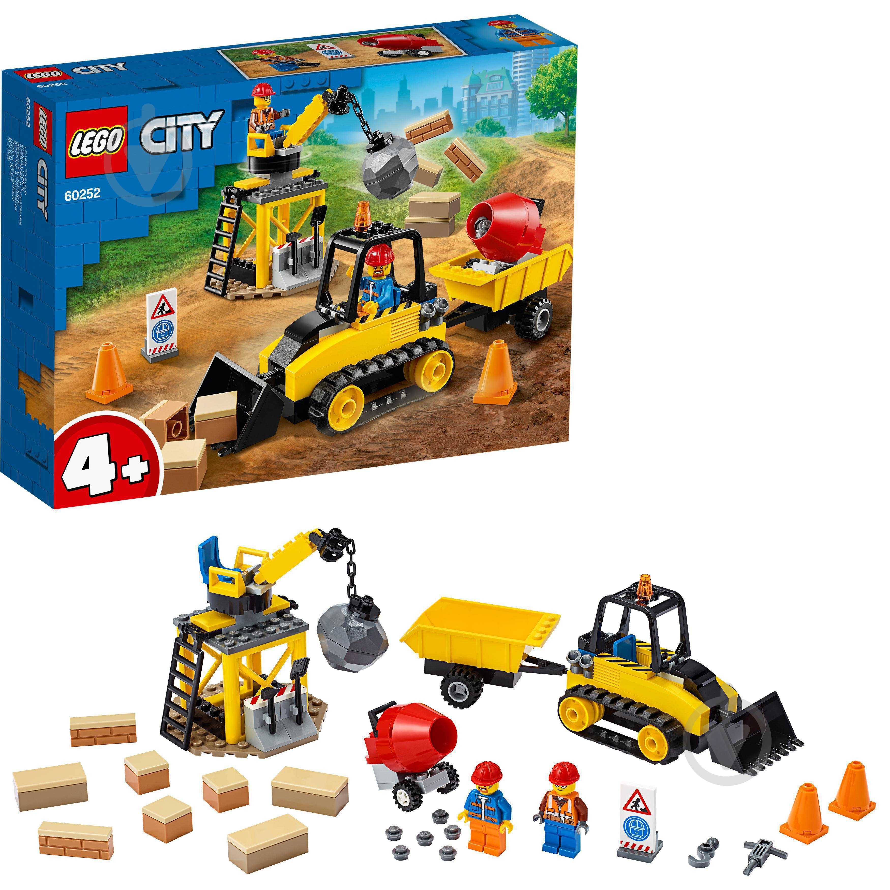 Конструктор LEGO City Будівельний бульдозер 60252 - фото 2 Конструктор LEGO City Будівельний бульдозер 60252 - фото 2