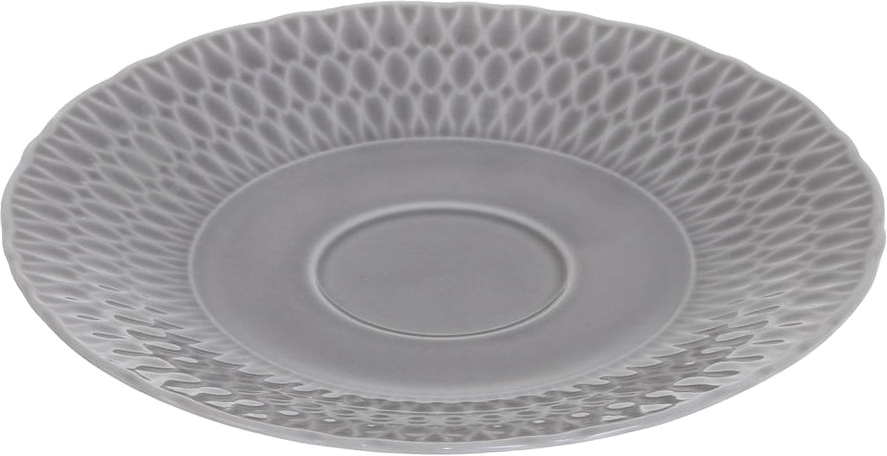 Блюдце Cmielow Sofia 16 см фарфоровое серое - фото 2
