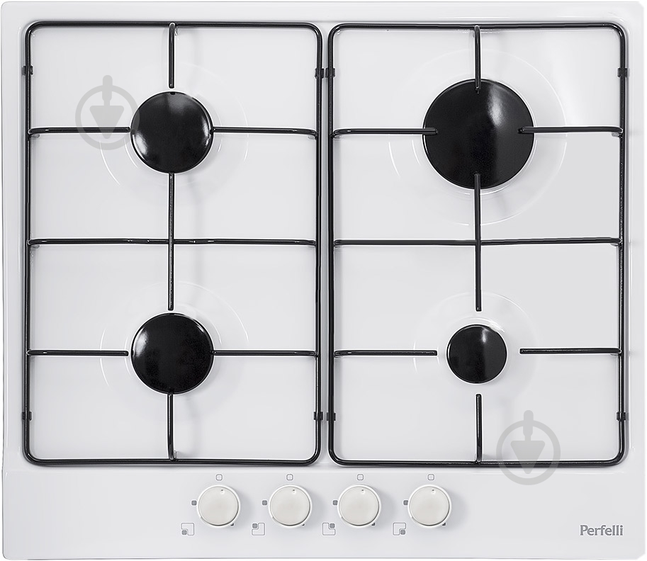 Варочная поверхность газовая Perfelli HGM 610 W - фото 1 Варочная поверхность газовая Perfelli HGM 610 W - фото 1