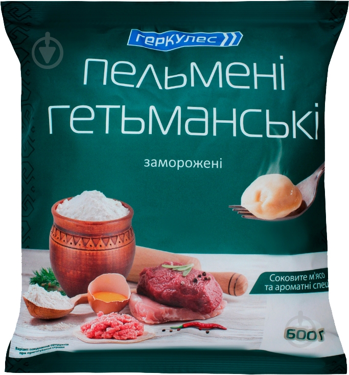 Пельмени ТМ Геркулес Гетманские (4820226810315) 600 - фото 1