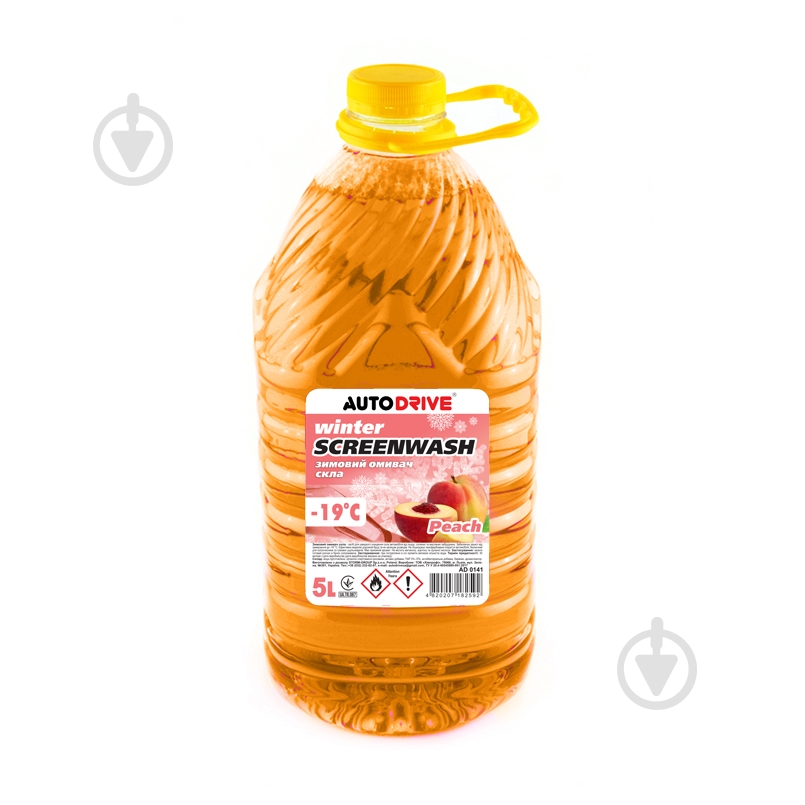 Омыватель стекла AUTODRIVE Peach зима -19 °С 5 л - фото 1