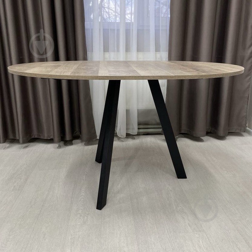 Стол обеденный Starwood Alen Fold 1000(1330)x1000x760мм дуб песочный/черный - фото 3 Стол обеденный Starwood Alen Fold 1000(1330)x1000x760мм дуб песочный/черный - фото 3