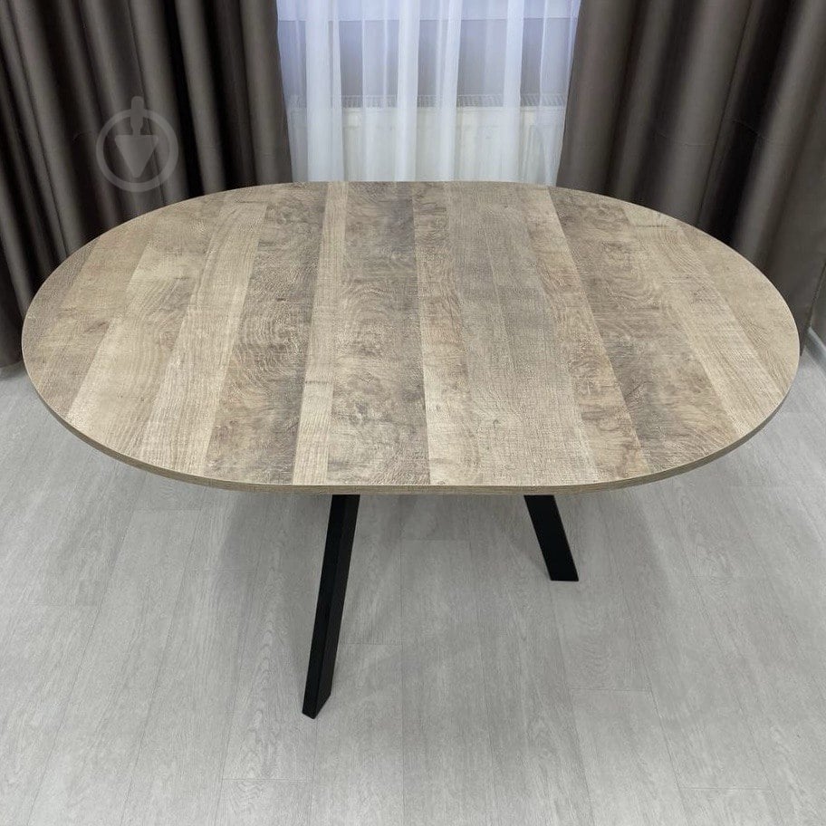 Стол обеденный Starwood Alen Fold 1000(1330)x1000x760мм дуб песочный/черный - фото 4 Стол обеденный Starwood Alen Fold 1000(1330)x1000x760мм дуб песочный/черный - фото 4