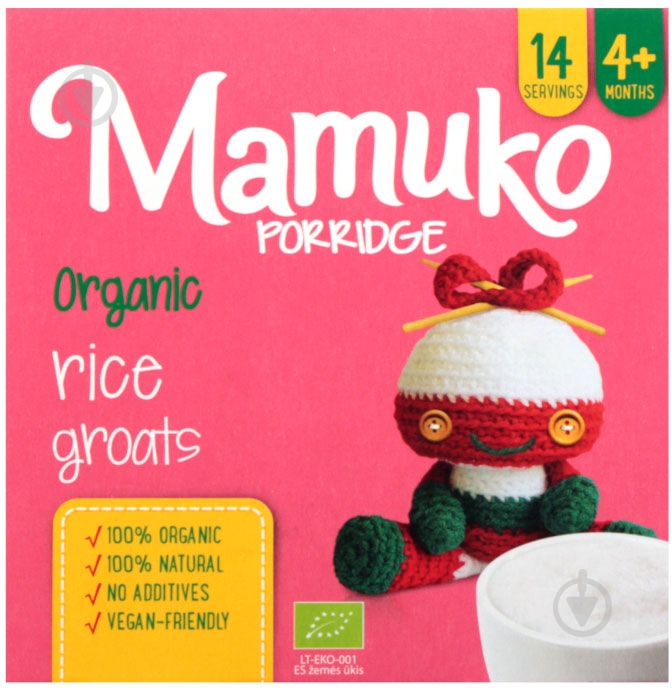 Каша рисовая MAMUKO от 4 месяцев измельченная 240 г - фото 1 Каша рисовая MAMUKO от 4 месяцев измельченная 240 г - фото 1