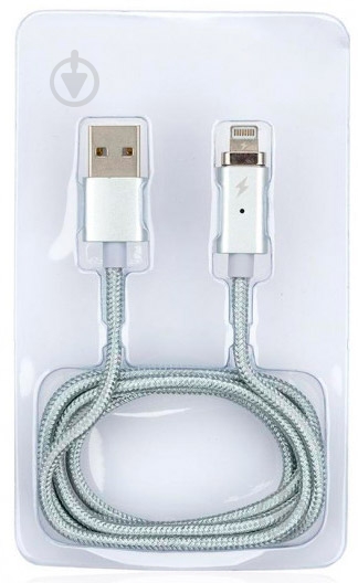 Дата-кабель Vinga USB 2.0 AM – Lightning 1 м белый (Magnetic Lightning) - фото 3