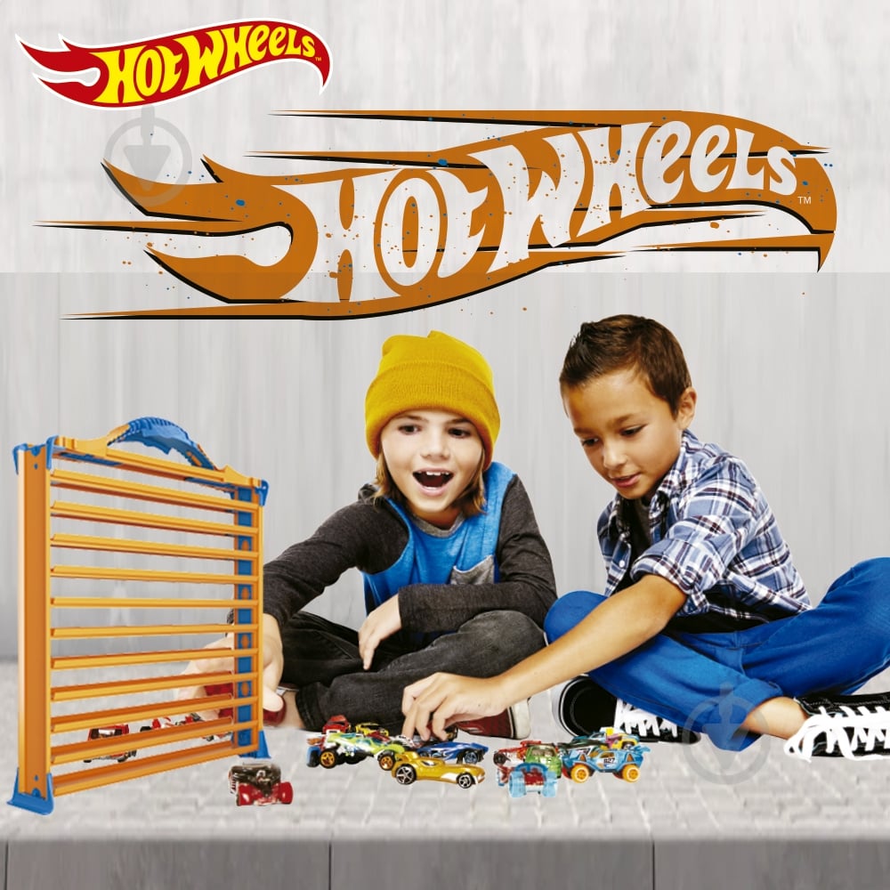 Гараж Hot Wheels з доріжками для зберігання машинок HWCC9B - фото 7