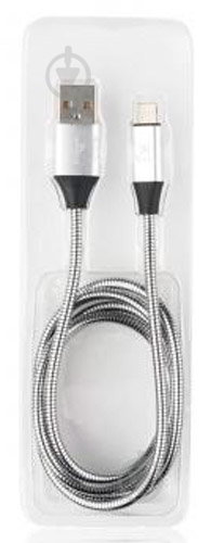 Дата-кабель Vinga USB 2.0 AM – Lightning 1 м серебро (VRC071SI) silver - фото 2 Дата-кабель Vinga USB 2.0 AM – Lightning 1 м серебро (VRC071SI) silver - фото 2