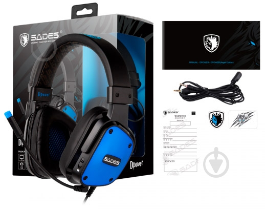 Гарнитура Sades SA-722 Dpower black/blue (sa722blj) - фото 11 Гарнитура Sades SA-722 Dpower black/blue (sa722blj) - фото 11