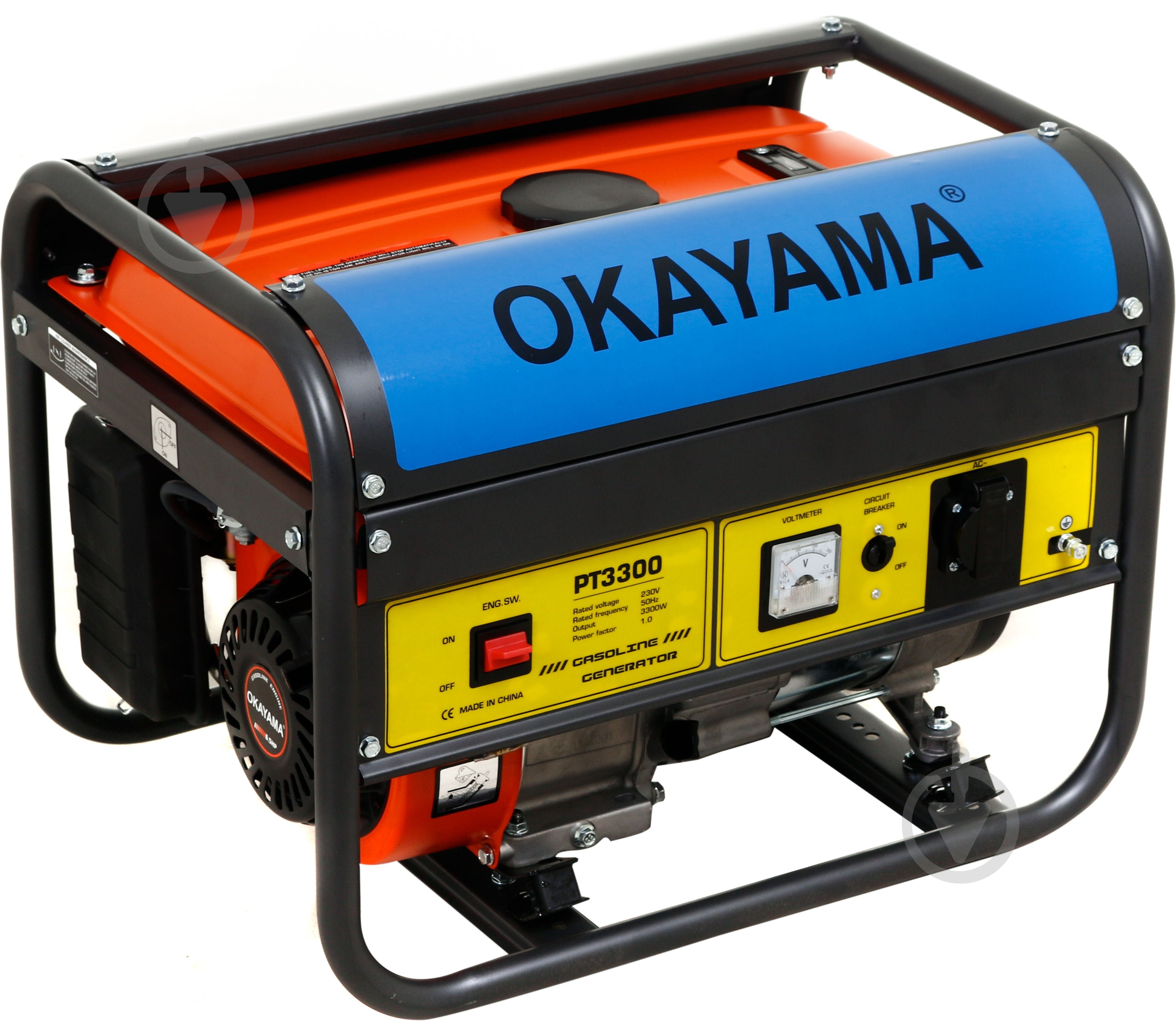 Генератор бензиновый OKAYAMA 2,5 кВт / 2,8 кВт 230 В PT-3300 - фото 2