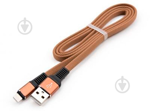 Дата-кабель Vinga USB 2.0 AM – Lightning 1 м коричневий (VCPDCLFNB1BR) - фото 2