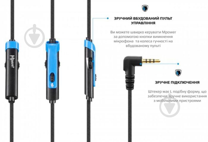 Гарнитура Sades SA-723 Mpower black/blue (sa723blj) - фото 8