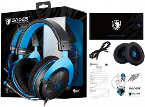 Гарнитура Sades SA-723 Mpower black/blue (sa723blj) - фото 9