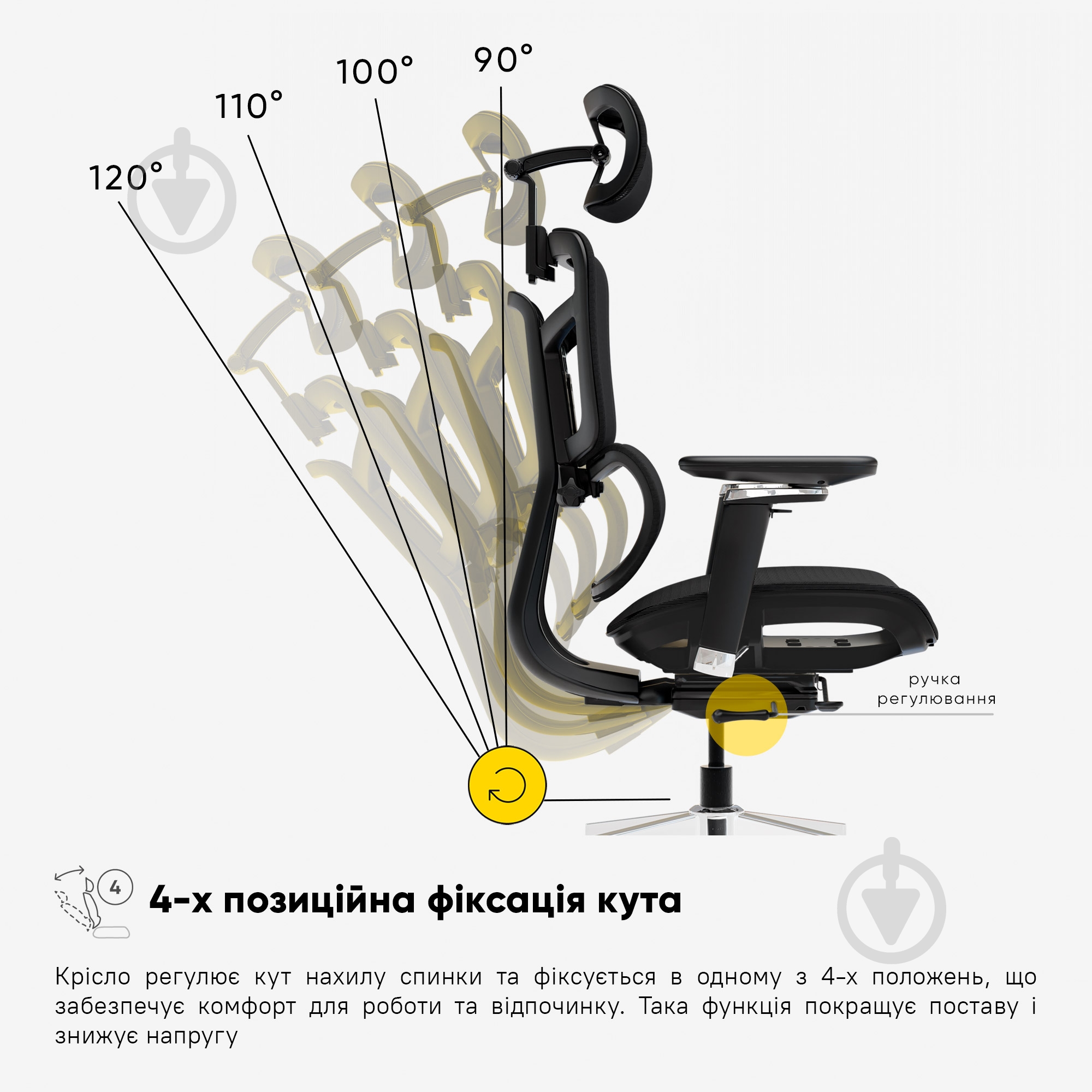 Кресло офисное Mealux S4 Air черный - фото 7