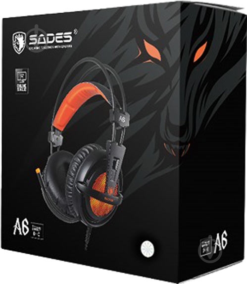 Гарнитура Sades A6 7.1 Virtual Surround black/orange (saa6bou) - фото 8