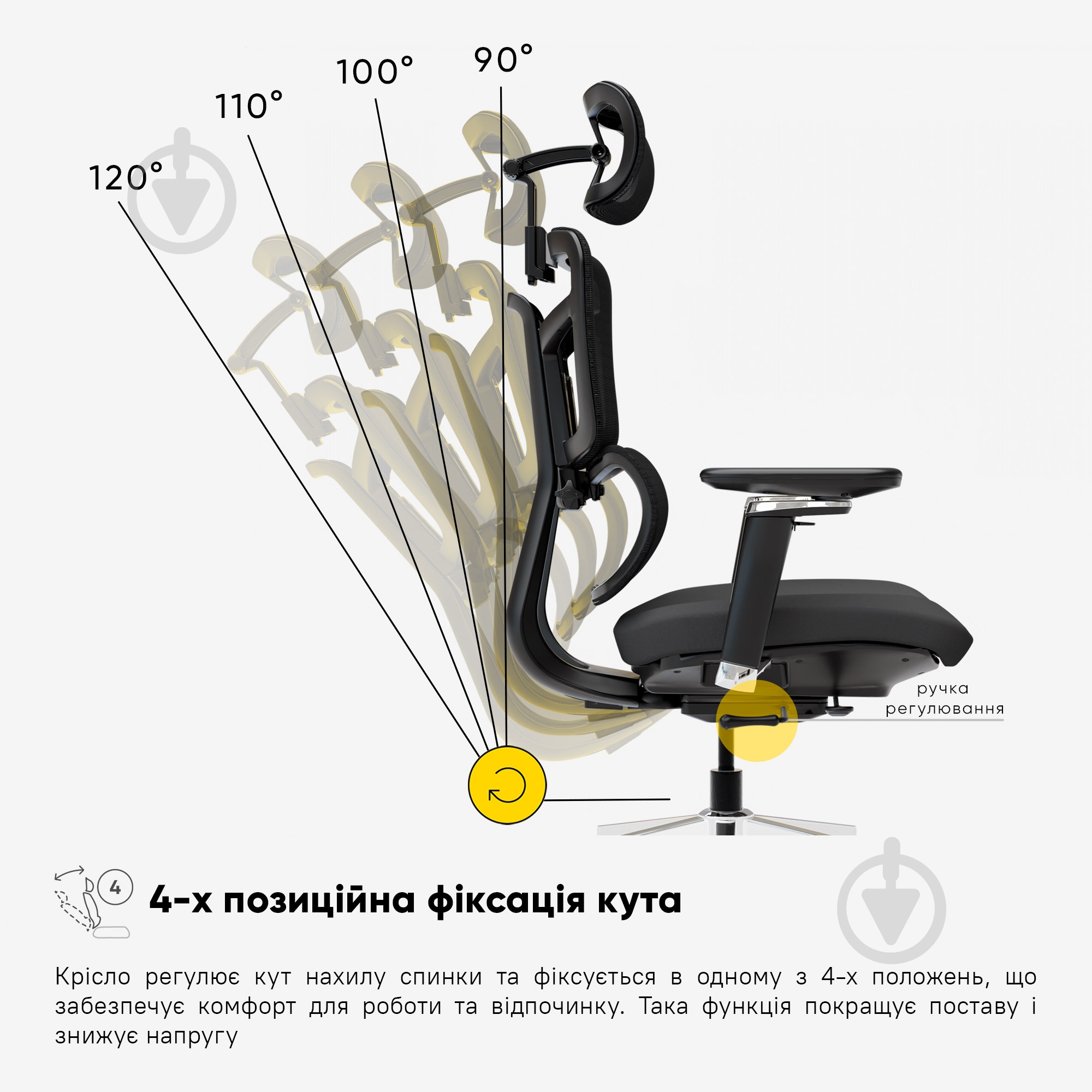 Кресло офисное Mealux S4 Air Fabric черный - фото 11 Кресло офисное Mealux S4 Air Fabric черный - фото 11