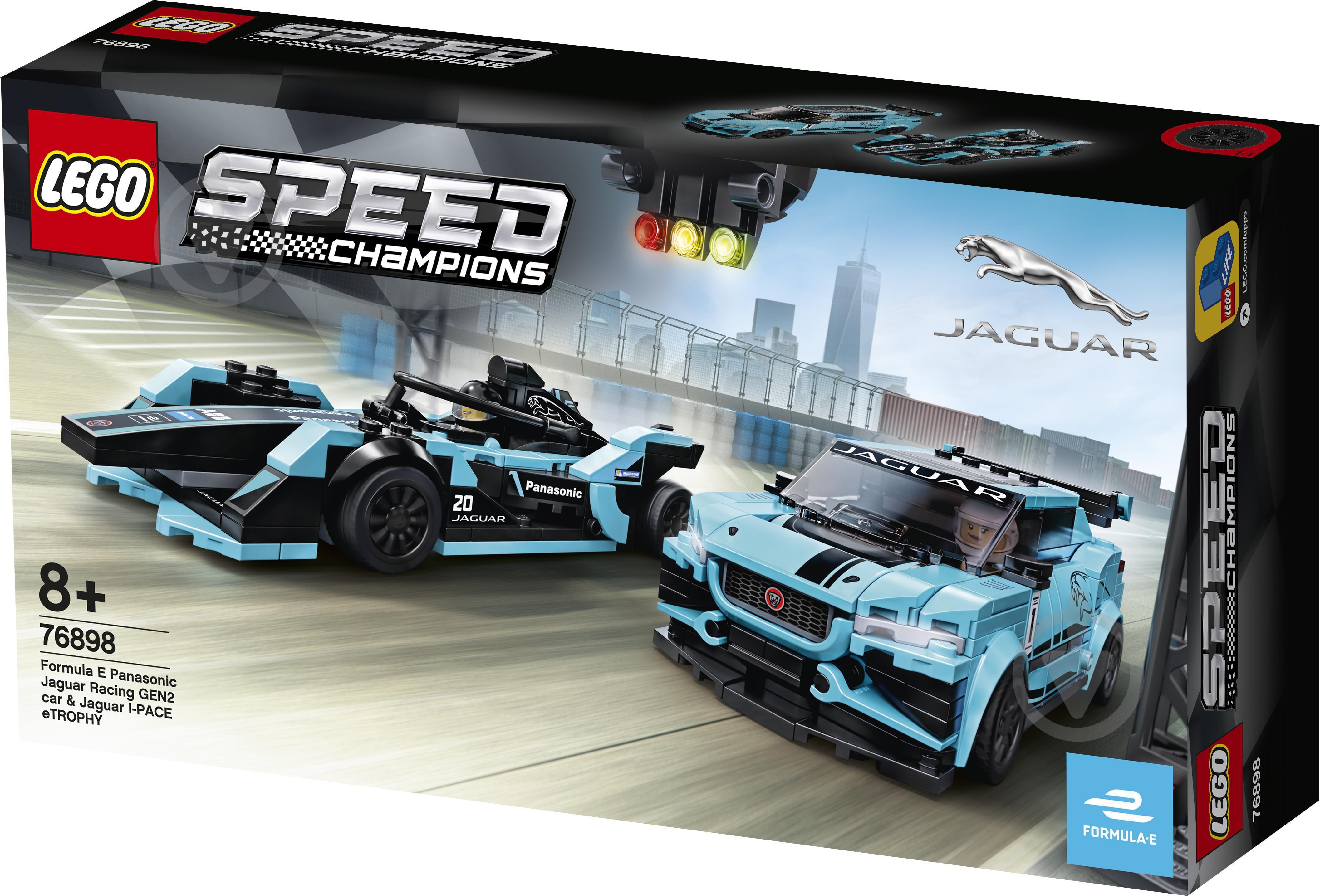 Конструктор LEGO Speed Champions Автомобили Formula E Panasonic Jaguar Racing GEN2 та Jaguar I-PACE eTROPHY 76898 - фото 11