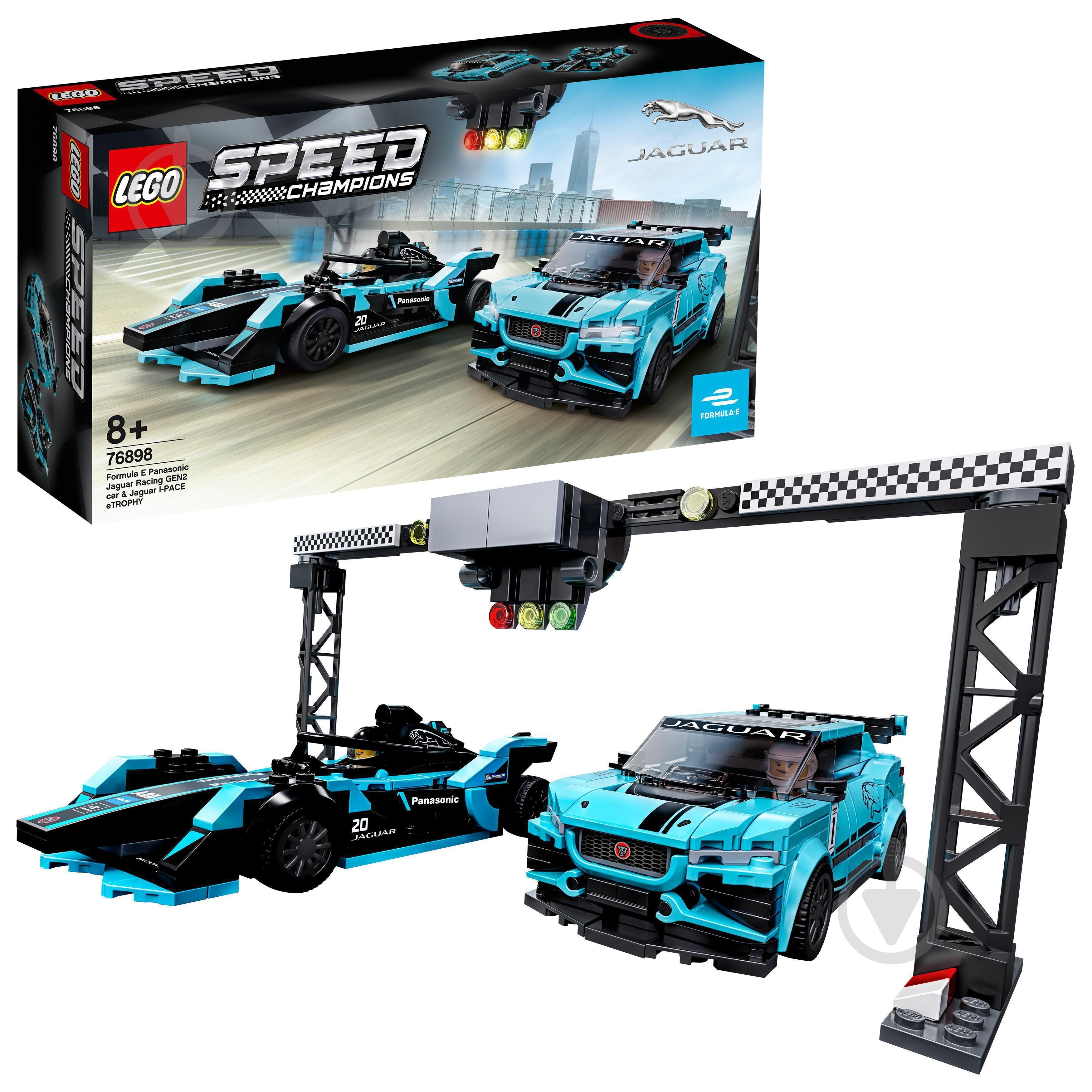 Конструктор LEGO Speed Champions Автомобили Formula E Panasonic Jaguar Racing GEN2 та Jaguar I-PACE eTROPHY 76898 - фото 2