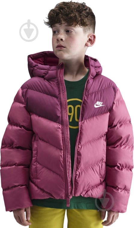 Пуховик дитячий зимовий Nike K NSW TF ADP Puffer Colorblock IB6164-634 р.L рожевий - фото 2 Пуховик дитячий зимовий Nike K NSW TF ADP Puffer Colorblock IB6164-634 р.L рожевий - фото 2