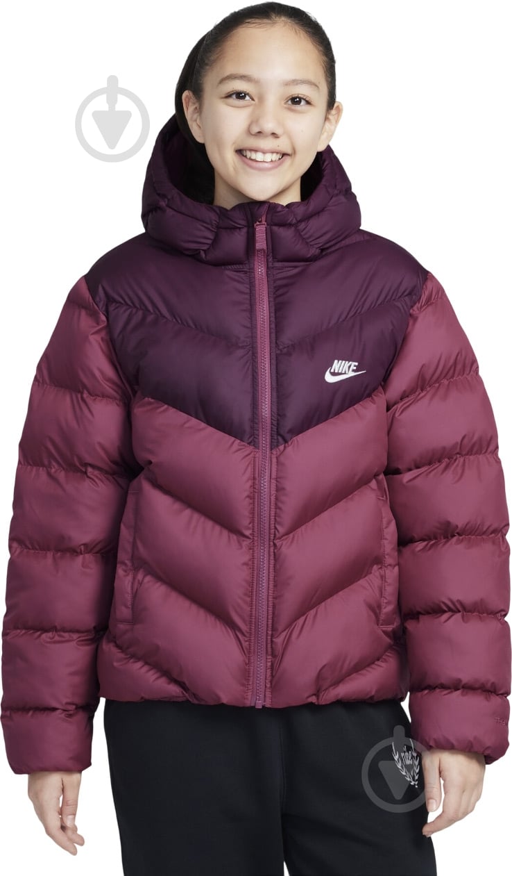 Пуховик дитячий зимовий Nike K NSW TF ADP Puffer Colorblock IB6164-634 р.L рожевий - фото 3 Пуховик дитячий зимовий Nike K NSW TF ADP Puffer Colorblock IB6164-634 р.L рожевий - фото 3