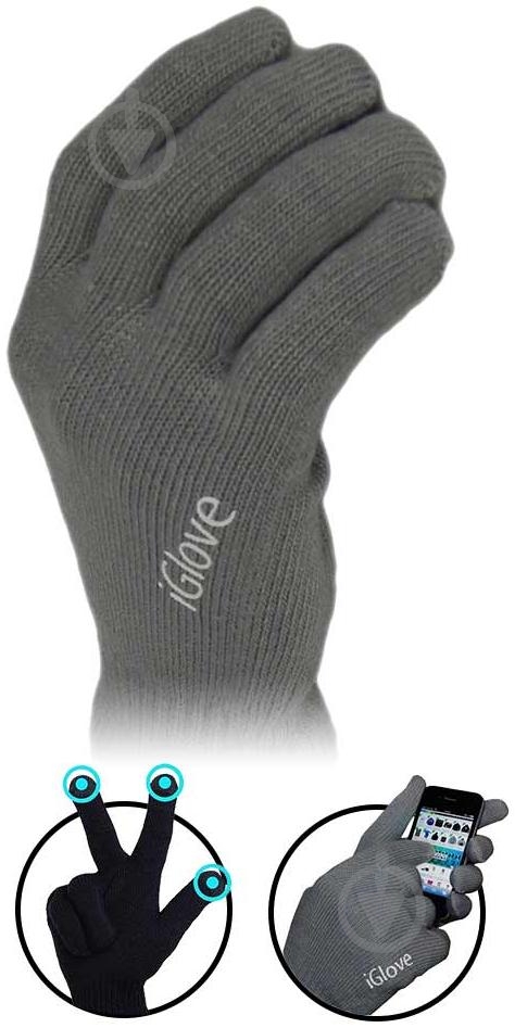 Перчатки iGlove для сенсорных экранов Dark Grey 45576 р. темно-серый - фото 1