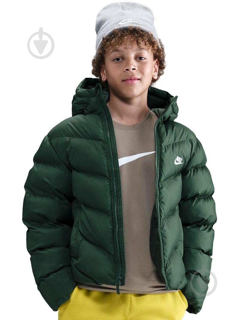 Пуховик детский зимний Nike K NSW TF ADP Puffer HQ4976-323 р.M зеленый - фото 1 Пуховик детский зимний Nike K NSW TF ADP Puffer HQ4976-323 р.M зеленый - фото 1