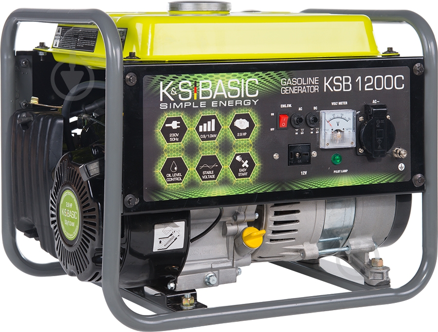 Генератор бензиновый Konner&Sohnen 0,9 кВт / 1 кВт 230 В KSB 1200C - фото 2