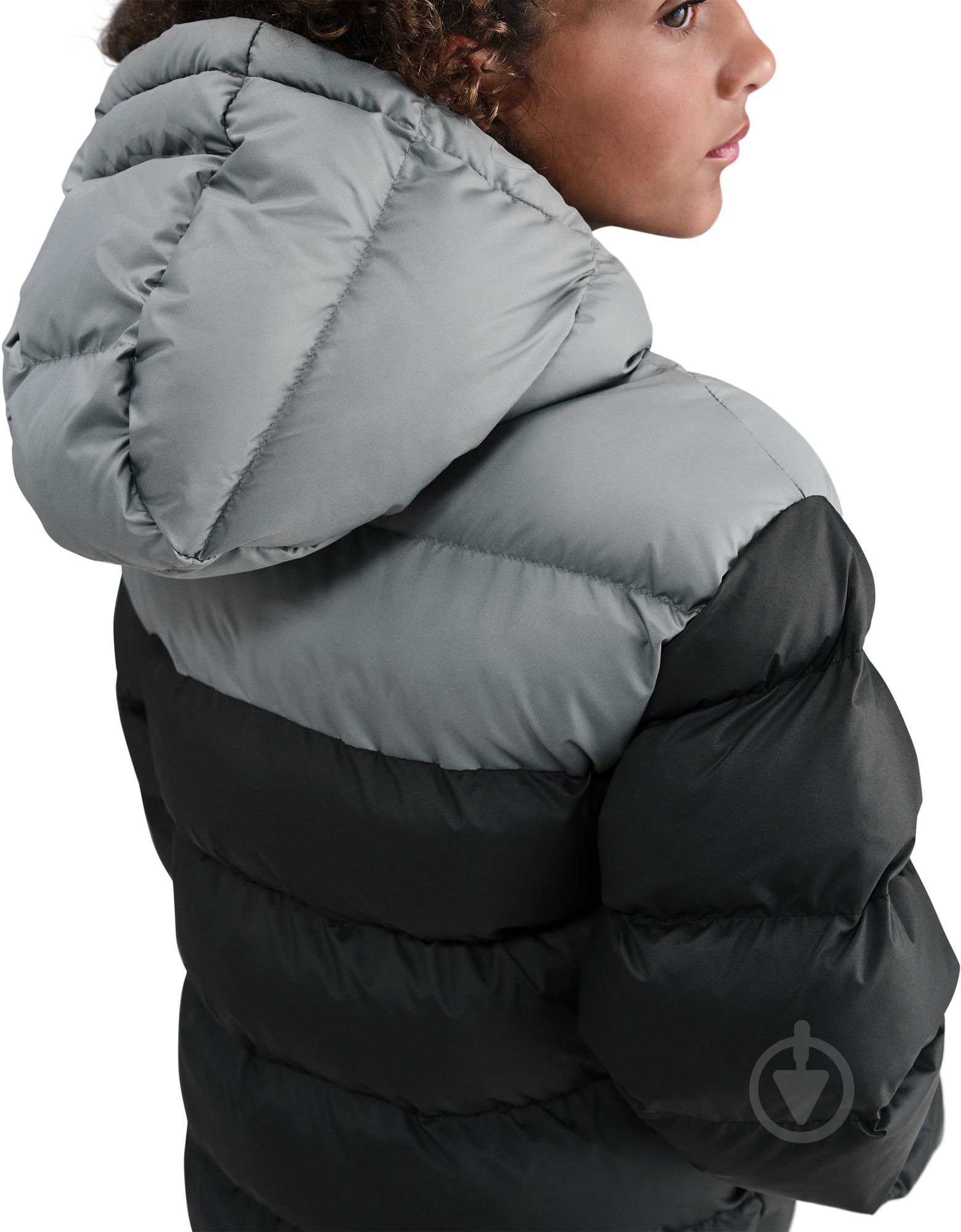 Пуховик детский зимний Nike K NSW TF ADP Puffer Colorblock IB6164-010 р.XL черный - фото 7