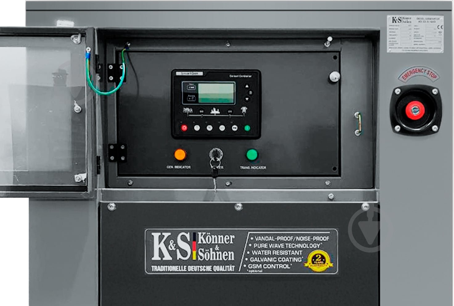 Генератор дизельный Konner&Sohnen 20 кВт / 22,4 кВт 230 В KS 28-3R/IED - фото 4