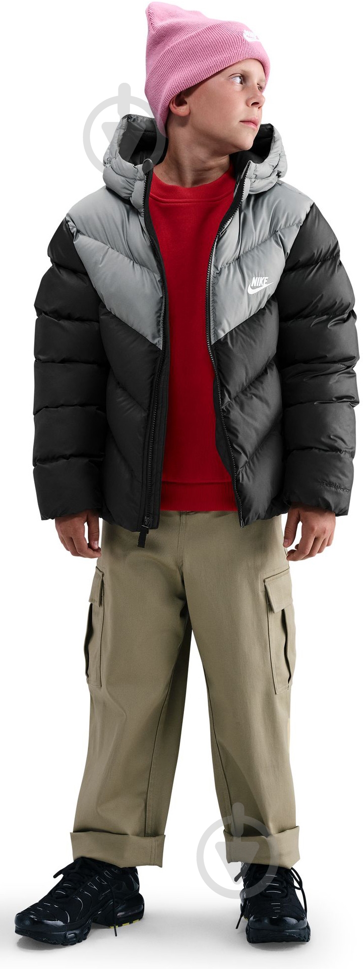 Пуховик детский зимний Nike K NSW TF ADP Puffer Colorblock IB6164-010 р.XS черный - фото 3