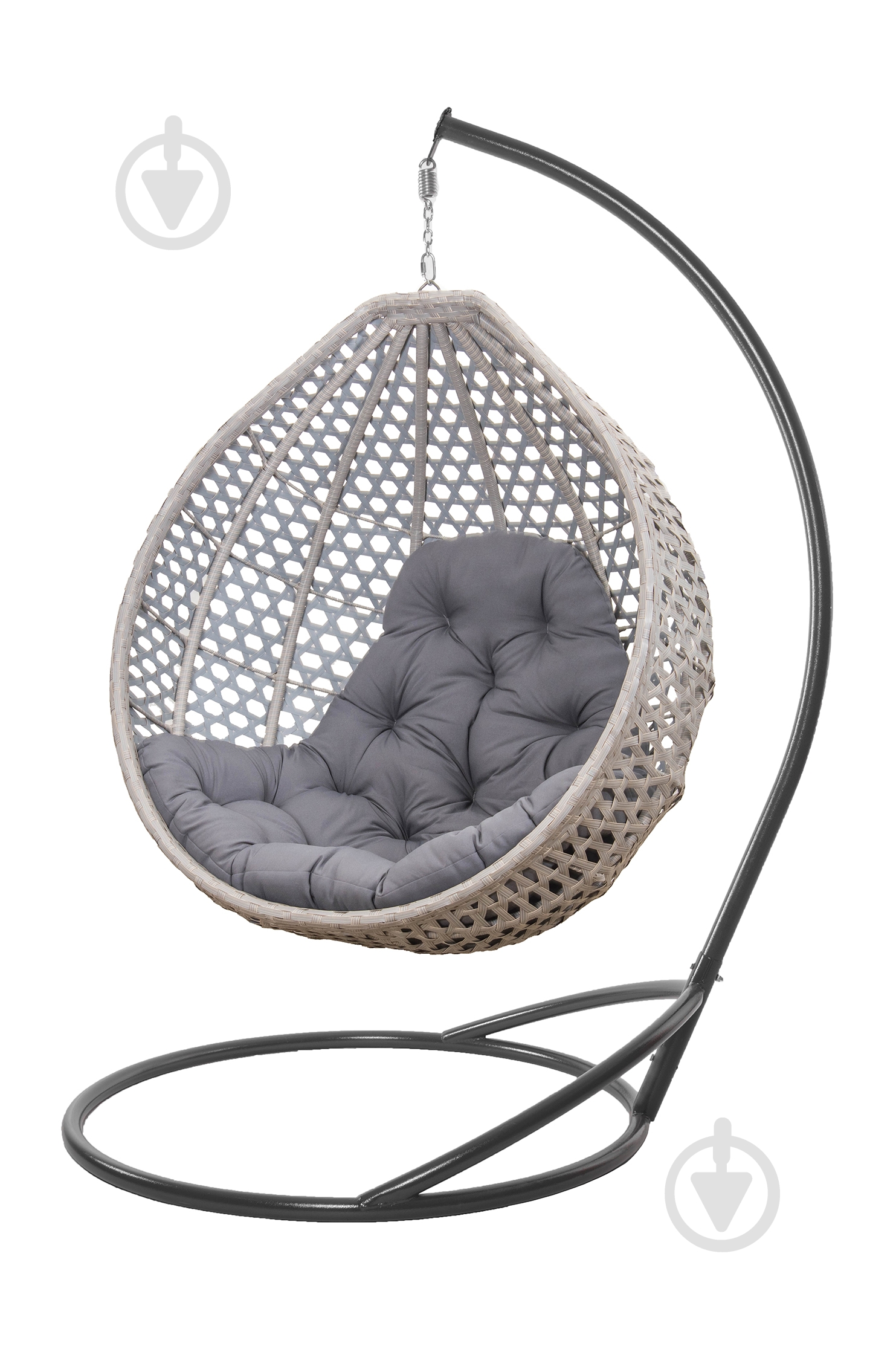 Крісло-кокон Indigo Колібрі 1200х730х1050 см сірий - фото 12