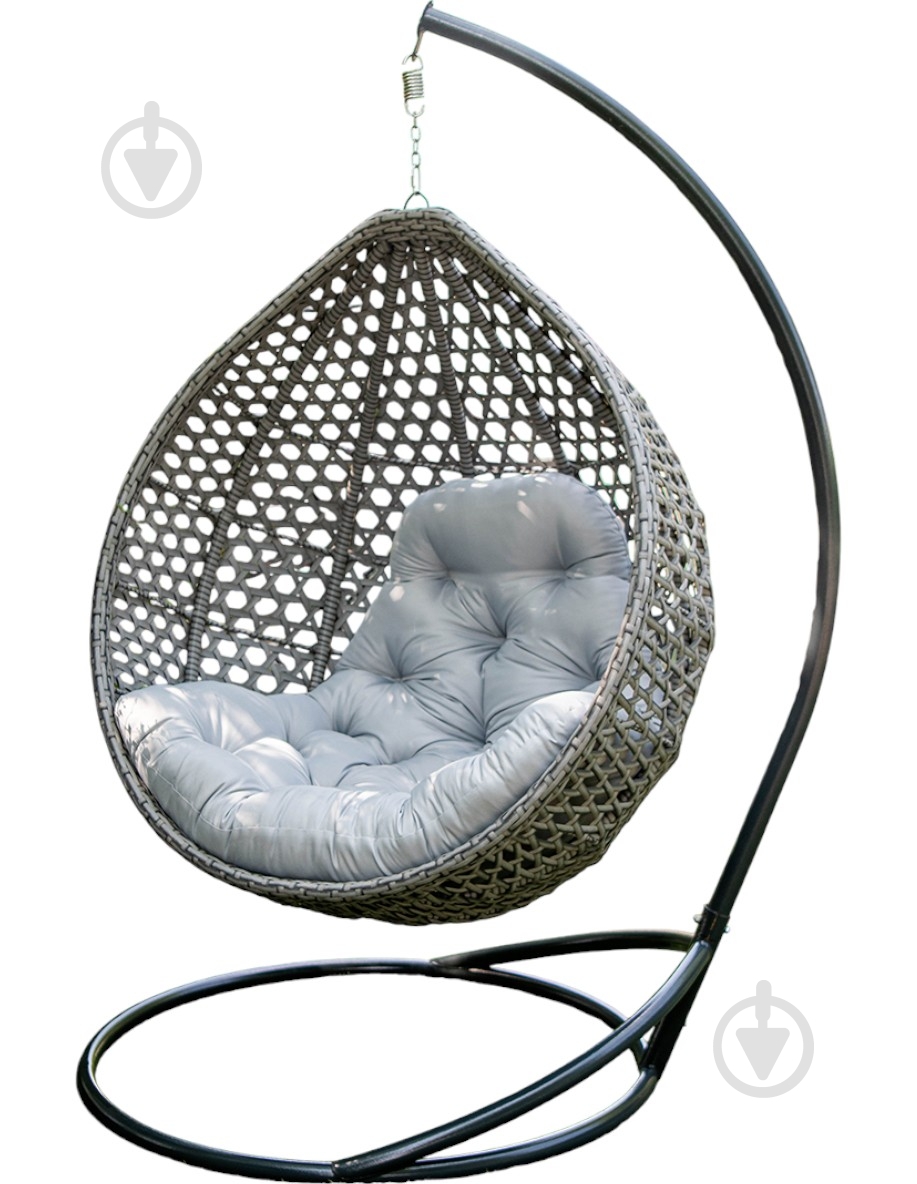 Крісло-кокон Indigo Колібрі 1200х730х1050 см сірий - фото 1